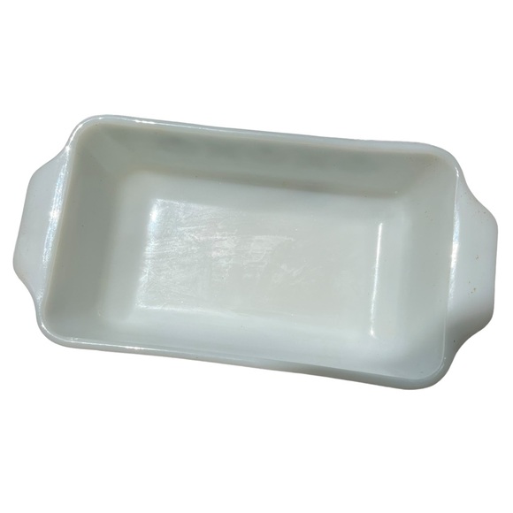 Vintage 60s-70s Anchor Hocking Fire King Meadow Green Loaf Pan 1 QT, Rectangular - Picture 2 of 6